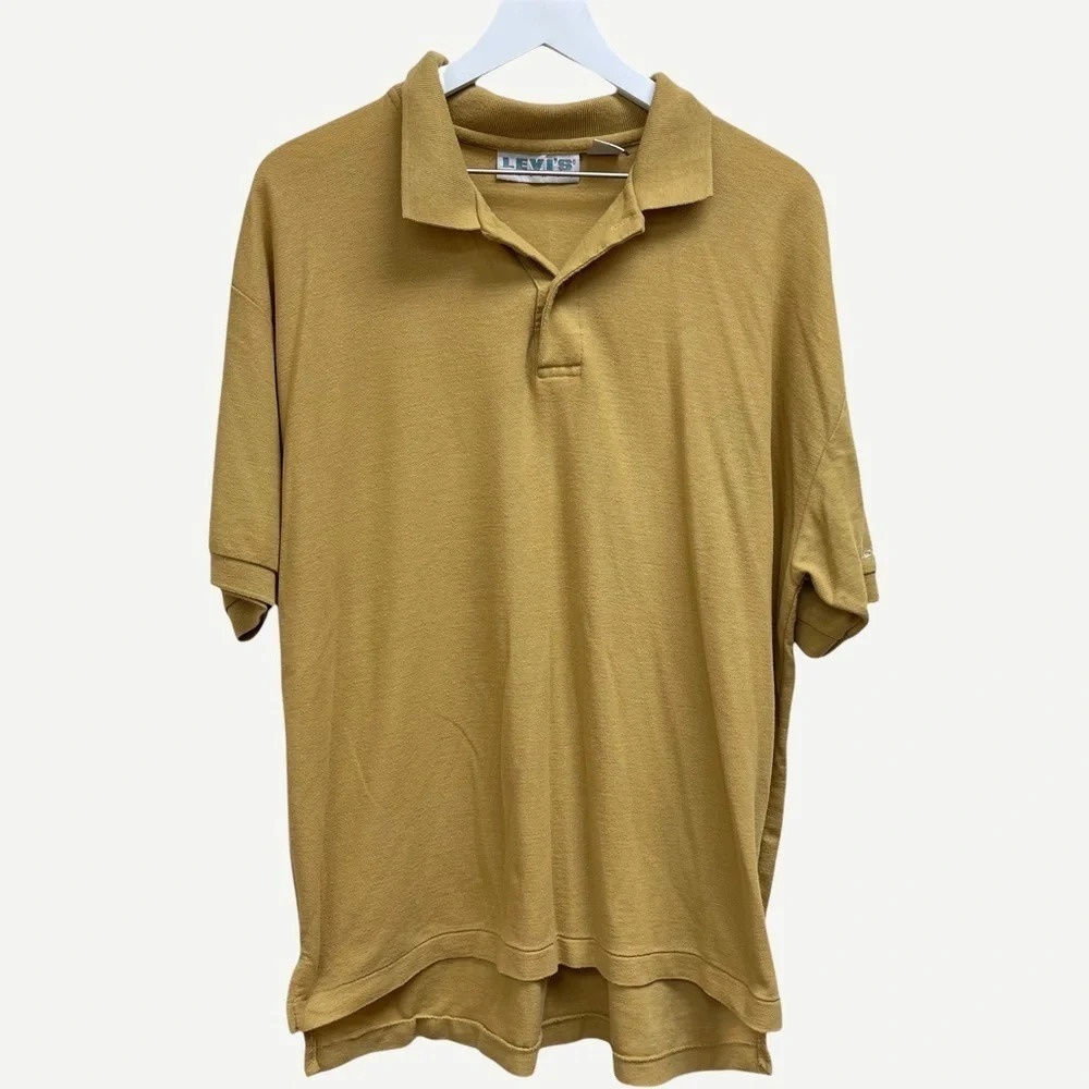 VINTAGE Levi's Men's Gold Polo Shirt XL
